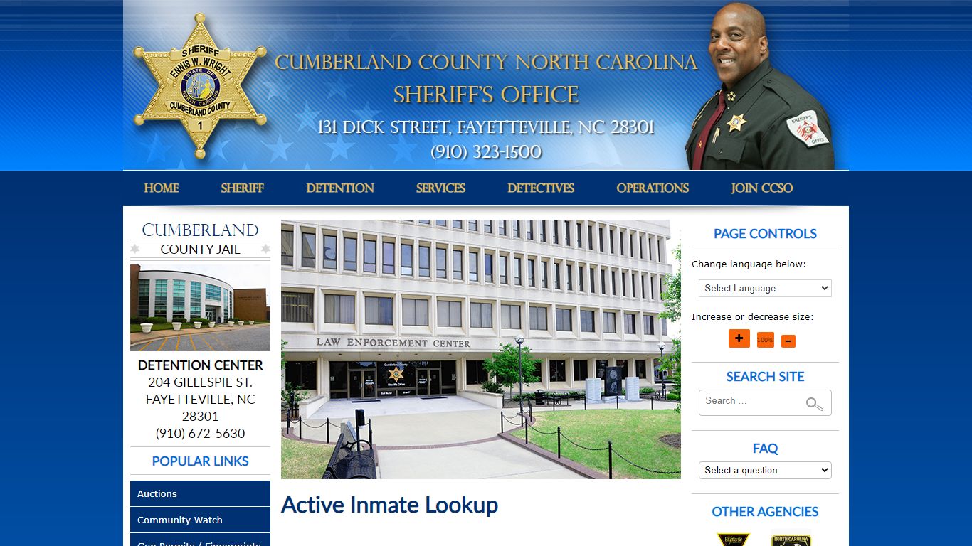 Active Inmate Lookup - ccsonc.org