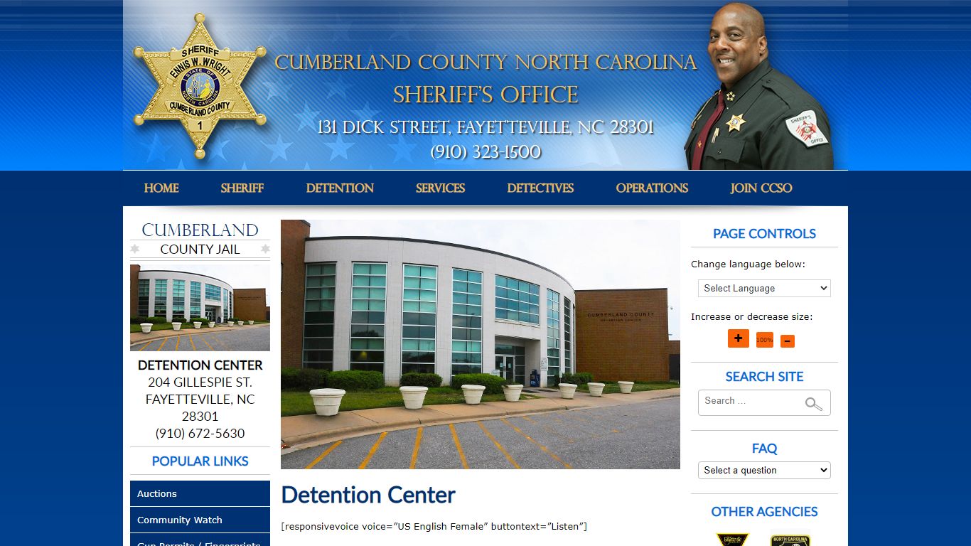 Detention Center - ccsonc.org